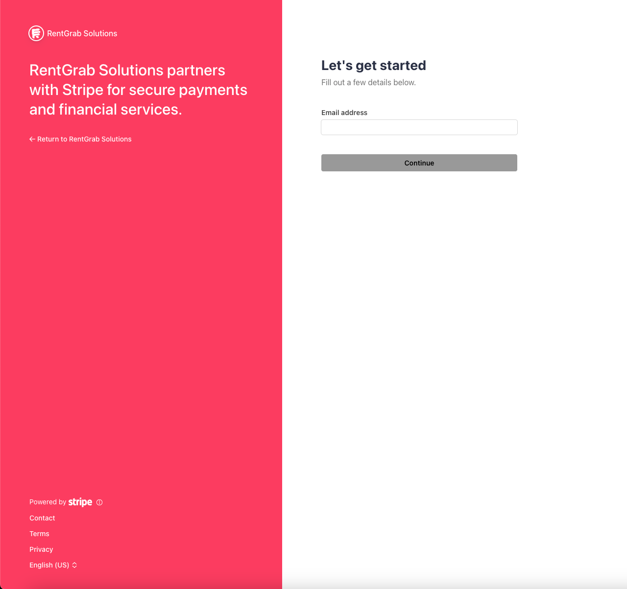 Stripe email entry
